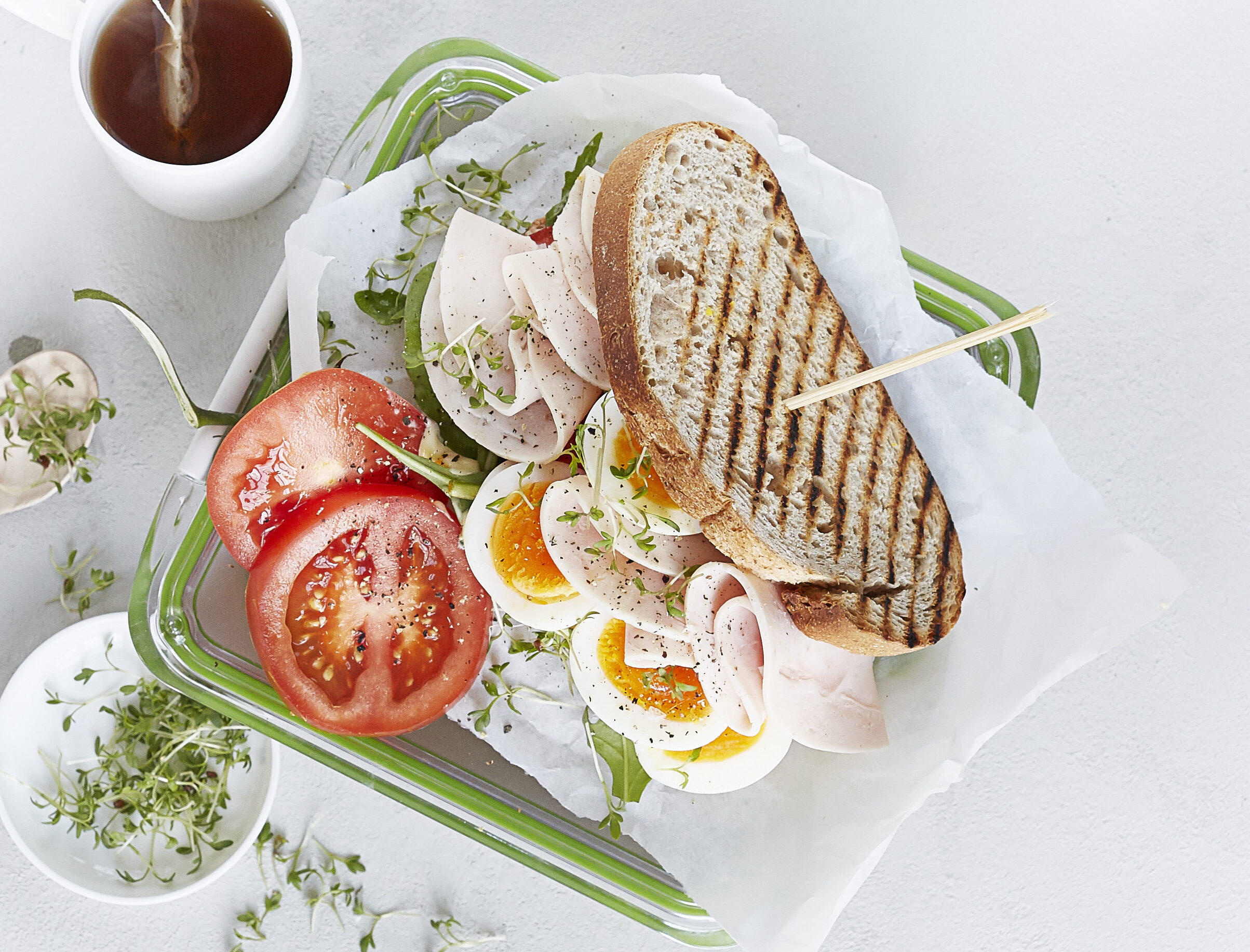 Kyllingsandwich med egg