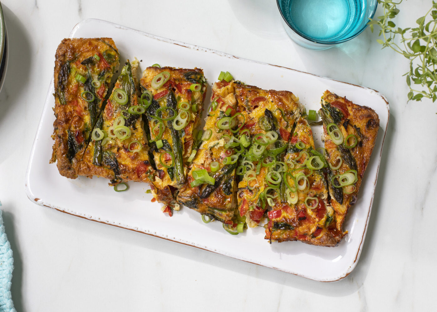 Frittata med Stekt og skivet kyllingfilet