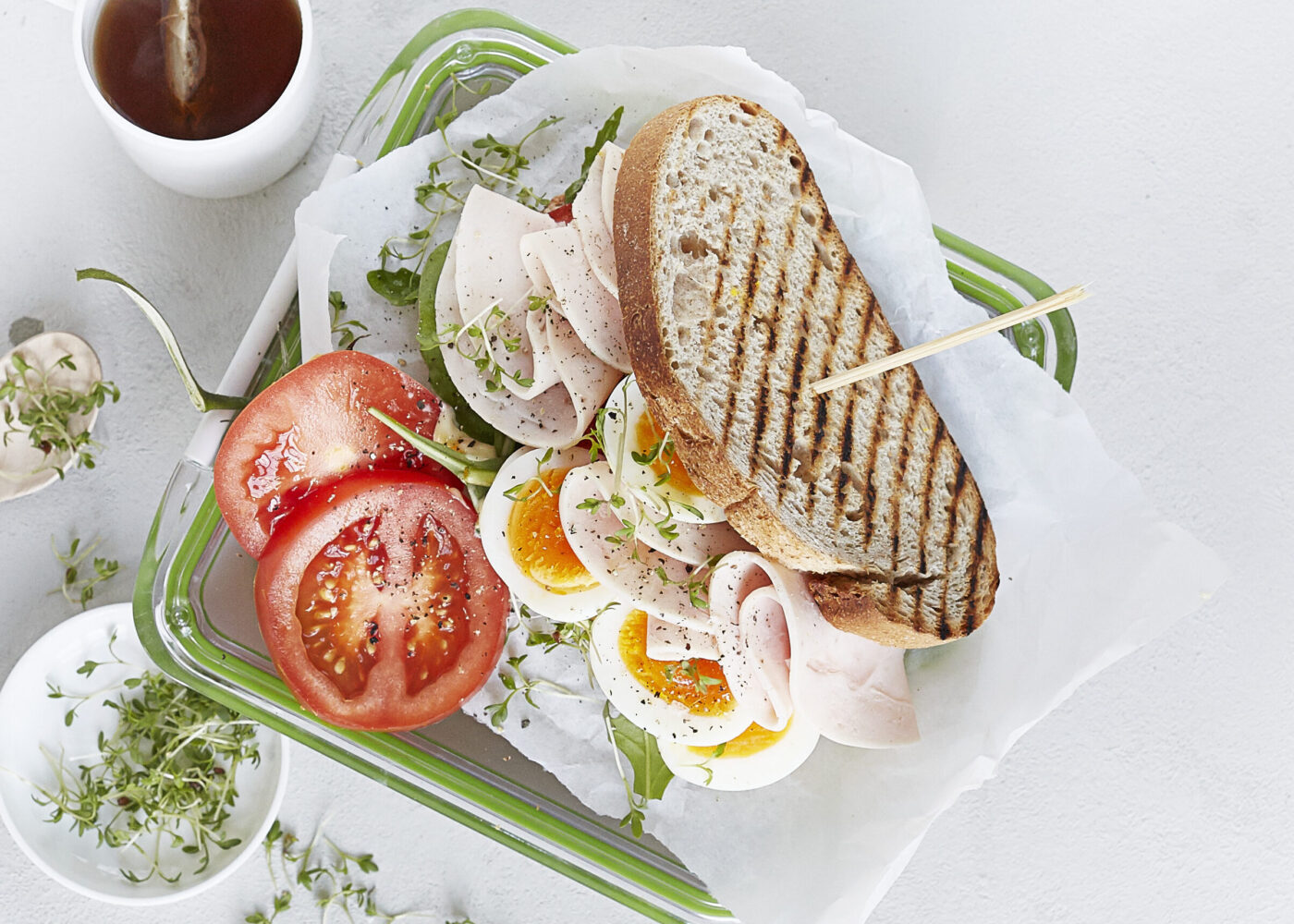 Kyllingsandwich med egg