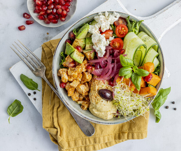 Salatbowl med kylling