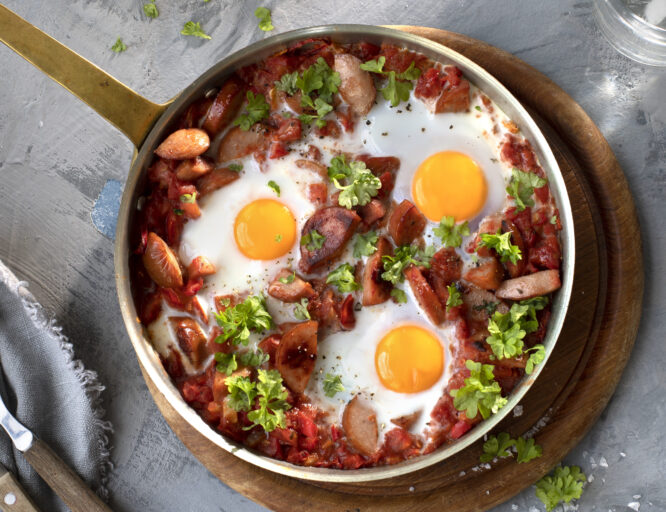 Shakshuka med pølse