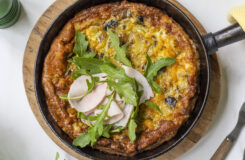 Frittata med potet sopp og kalkunpålegg