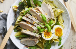Mikrokylling med pasta og pesto
