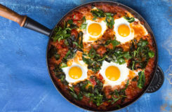 Shakshuka med spinat