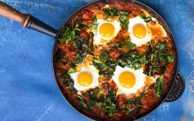 Shakshuka med spinat